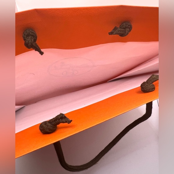 Hermès Empty Orange Shopping Gift Tote Bag 12x12x3.8 in - Picture 7 of 7